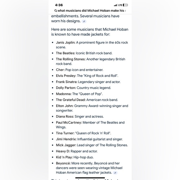 Vintage Michael Hoban, North Beach leather made for the stars - Picture 2 of 10